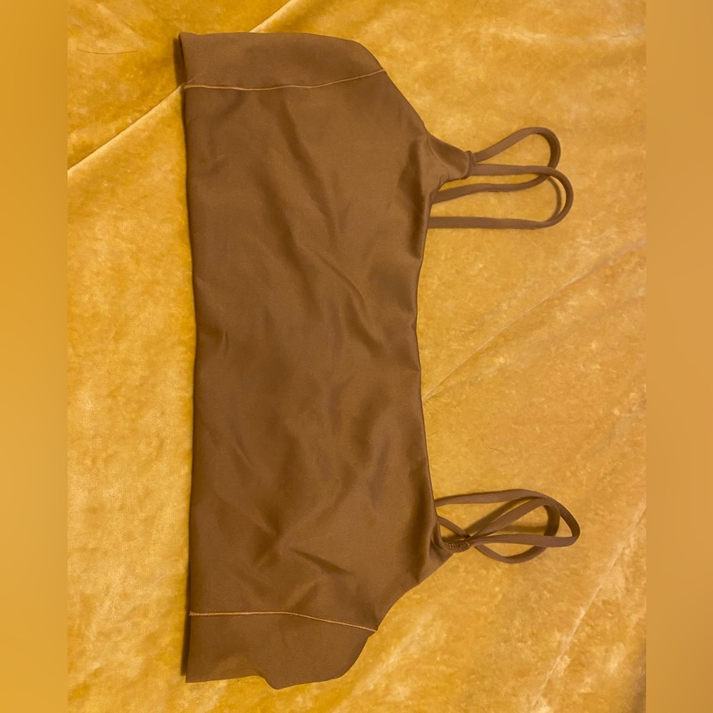 Left on Friday Pool Days D + top in Tan Lines. Gently used condition.
